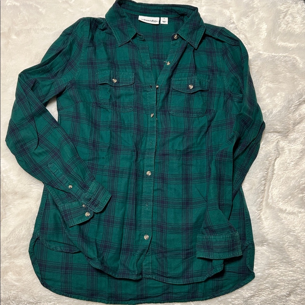 St Johns Bay plaid button up shirt - Picture 2 of 4